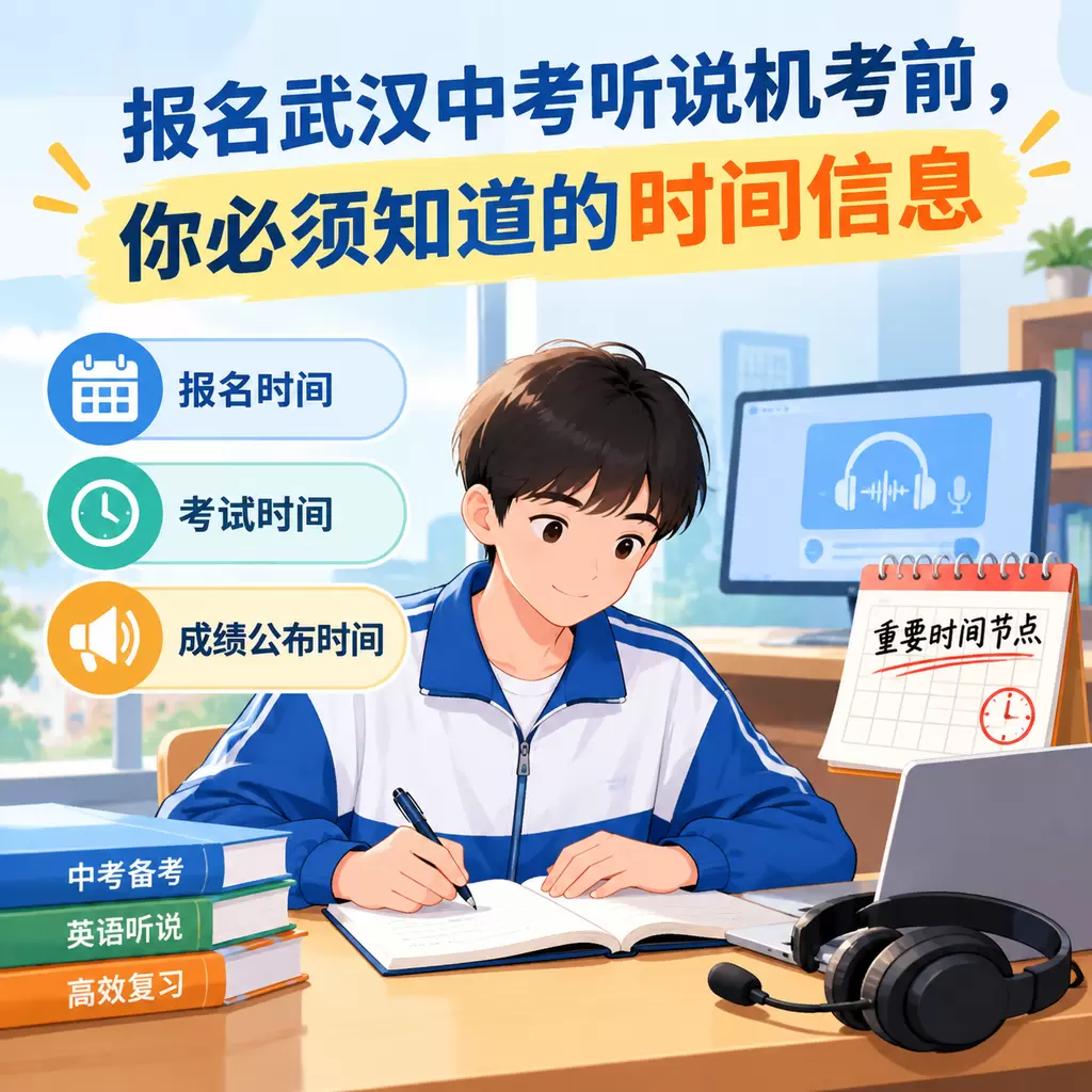 报名武汉中考听说机考前,你必须知道的时间信息