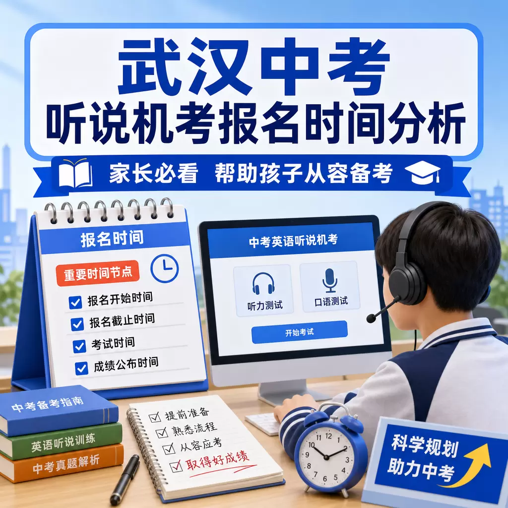 沙市家长必看:武汉中考听说机考报名时间分析