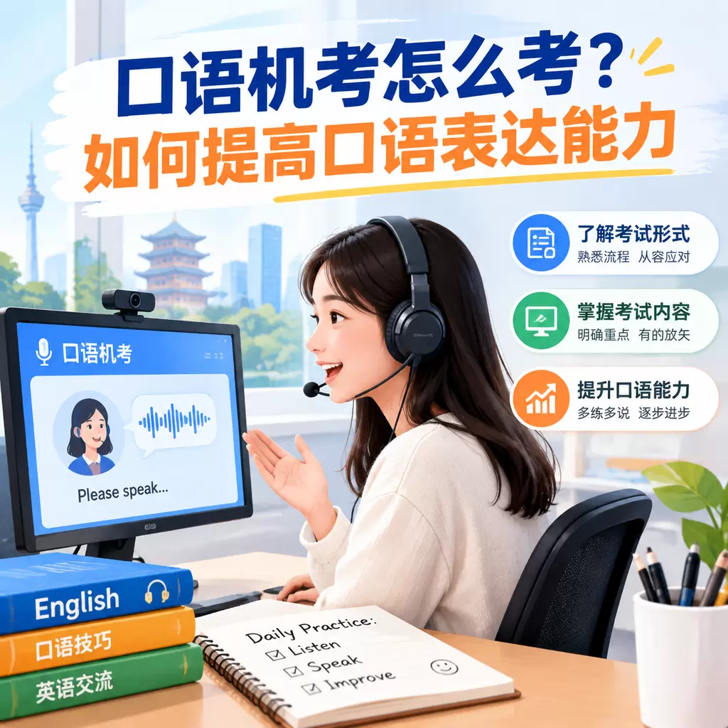 武汉口语机考怎么考?如何提高口语表达能力